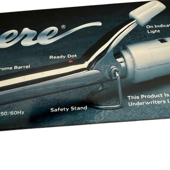 Windmere Setting Pretty Chrome Curling Iron 3/4 Inch Barrel 2 Heat Settings - Picture 8 of 14
